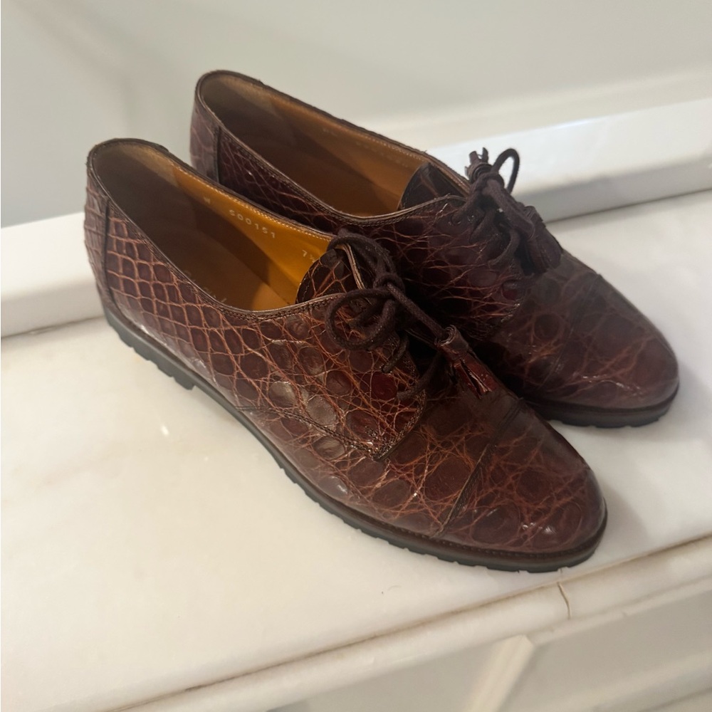 Ralph Lauren Vintage $1000 Croc Oxfords